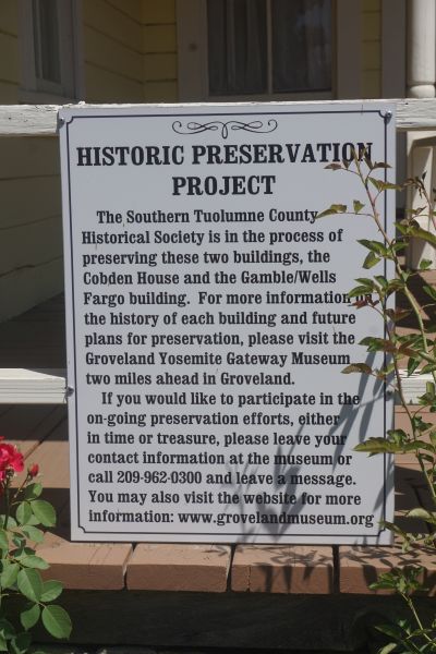 [Picture of Historical preservation sign]